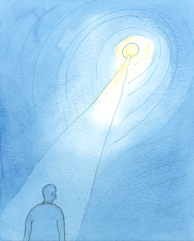 Mesmo que tentemos servir a Deus com amor de todo o coração, pode parecer que nossa vida espiritual é vivida em um &39;túnel&39; de escuridão interior, 2003 (w - c no papel) de Elizabeth Wang