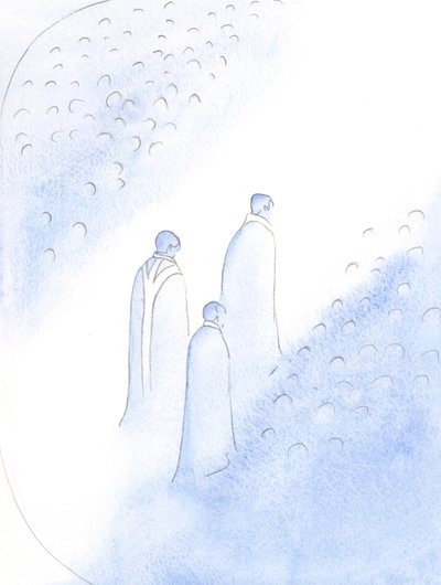 Os sacerdotes fiéis que entram no Céu recebem uma saudação tremenda e são homenageados como &39;outros Cristos&39; depois de seu trabalho na terra, 2001 (w - c no papel) de Elizabeth Wang