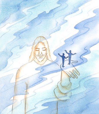 Deus mantém na existência todas as coisas e todas as pessoas, incluindo aqueles que questionam Sua existência, 2003 (w - c no papel) de Elizabeth Wang