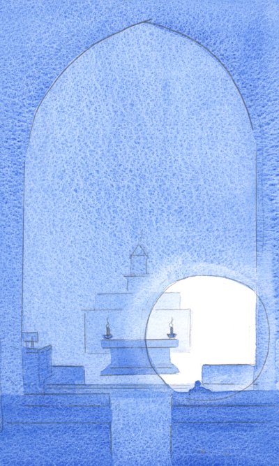Deus &39;é&39; nossa salvação. Se permanecermos &39;encerrados&39; em Sua vida e vivermos em união fecunda, até a morte, entraremos em Sua glória, 2002 (w - c no papel) de Elizabeth Wang