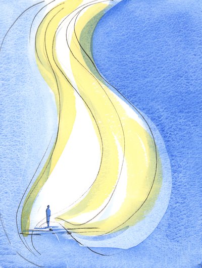 Deus é simples: Deus é amor: um amor transbordante, tão poderoso e puro que é como uma torrente de chamas que queima ou consola, 2003 (w - c no papel) de Elizabeth Wang