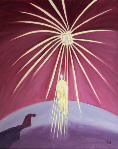 Deus, nosso Pai, nos envia Cristo, por meio do qual é revelado, 2001 (óleo a bordo) de Elizabeth Wang