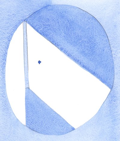 A graça de Deus se derrama através de uma alma devota, para os outros, como se por uma janela, mas a menor partícula de interesse próprio obstrui o fluxo, 2001 (w - c no papel) de Elizabeth Wang