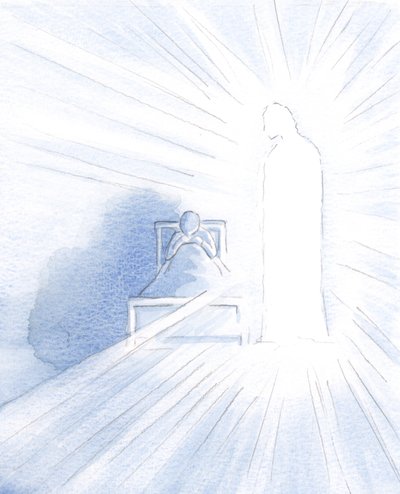 Lembro-me de Cristo vindo a mim como um jovem adulto: quão resplandecente era Sua glória; como eu vi minha própria alma ser sombria, 2000 (w - c no papel) de Elizabeth Wang