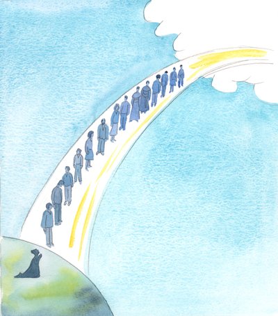Foi-me mostrado o quão maravilhosamente vale a pena a oração de intercessão, 2004 (w - c no papel) de Elizabeth Wang