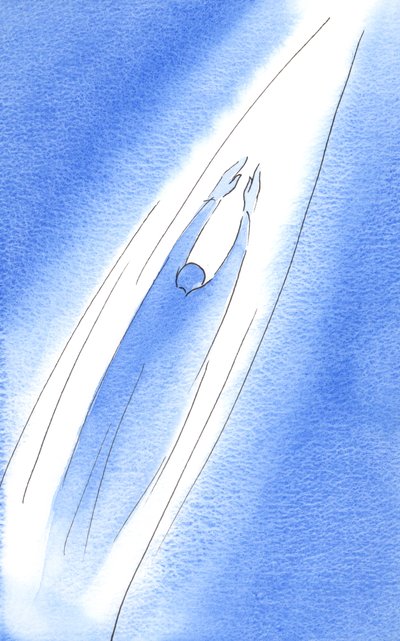 Na oração, podemos voar como uma flecha em direção a Deus, 2002 (w - c no papel) de Elizabeth Wang
