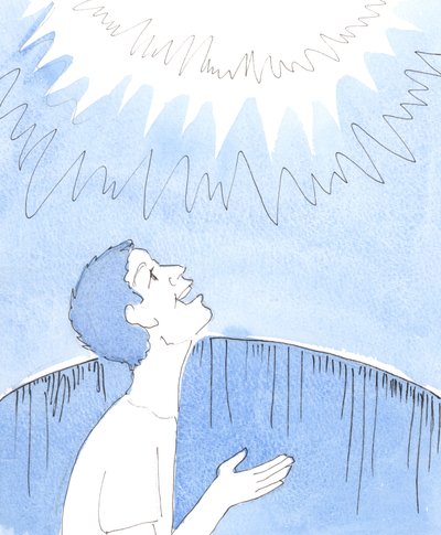 É um &39;momento&39; maravilhoso, quando se mostra a uma alma que está perfeitamente purificada e pronta para sair do Purgatório e entrar no Céu, 2004 (w - c no papel) de Elizabeth Wang