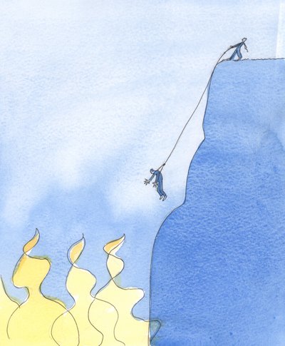 Vale a pena persistir na oração pelas pessoas necessitadas ou em grandes apuros e orar mesmo quando parece haver poucos resultados e pouca ajuda, 2004 (w - c no papel) de Elizabeth Wang