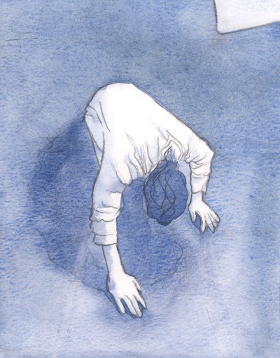 Jesus ora em agonia a seu Pai Celestial no Jardim do Getsêmani, 2000 (w - c no papel) de Elizabeth Wang