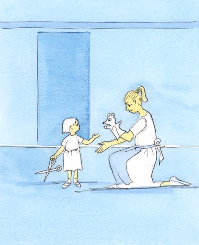 Assim como uma mãe distrai uma criança com algo &39;bom&39; antes de remover um objeto perigoso, também Deus dá bons presentes para a Igreja através de Radiant Light, 2003 (w - c no papel) de Elizabeth Wang