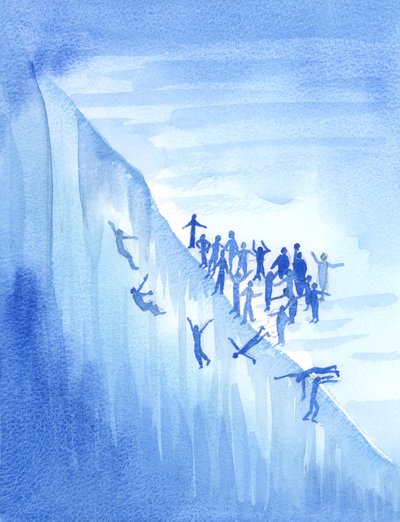 Muitas pessoas negligenciam seus deveres para com Deus e o próximo. Eles lutam e discutem até a morte - quando não há nenhum espírito de caridade neles para levá-los ao céu, 2003 (w - c no papel) de Elizabeth Wang