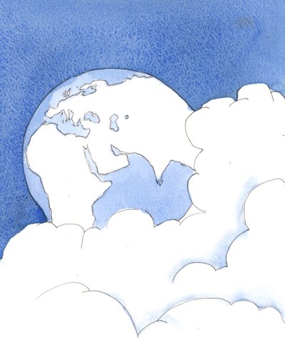 Só no céu todos são perfeitos, 2004 (w - c no papel) de Elizabeth Wang