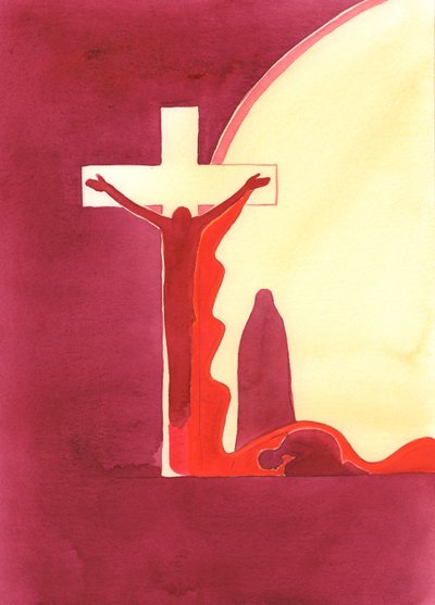 Somente através do Sangue de Cristo meus pecados foram lavados, 2000 (w - c no papel) de Elizabeth Wang