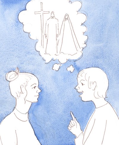Nosso Pai Celestial olha com alegria para todos que falam com outras pessoas sobre Seu Filho, Jesus e a Santa Mãe de Jesus, Maria, 2004 (w - c no papel) de Elizabeth Wang