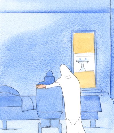 Nossa Senhora vem nos ajudar em nossas dificuldades, 2003 (c - c no papel) de Elizabeth Wang