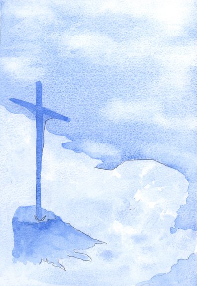 As pessoas em todas as cidades e aldeias devem as graças agora oferecidas a eles pelos méritos de Cristo, que oferece o Seu Sacrifício no nosso altar, 2002 (w - c no papel) de Elizabeth Wang