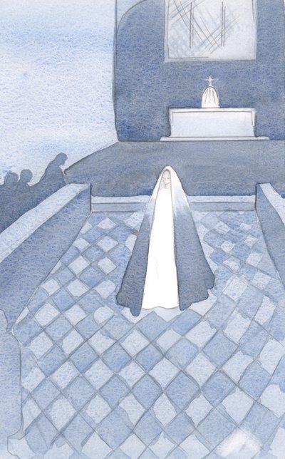 Ela, que é pura como Cristo, estava entre esses frades dominicanos em Oxford que vivem para seu filho, vinculados por seus votos triplos, 2000 (w - c no papel) de Elizabeth Wang
