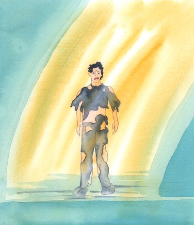 Algumas pessoas, embora tenham sido salvas, vêem claramente quando morrem como estão mal preparadas para o Céu, como se vestissem roupas sujas - porque negligenciaram a penitência e a oração, 2004 (w - c de Elizabeth Wang