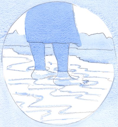 Alguém que emergiu do oceano da pecaminosidade precisa de coragem para construir, em terra firme, uma &39;casa&39; de santidade, 2002 (w - c no papel) de Elizabeth Wang