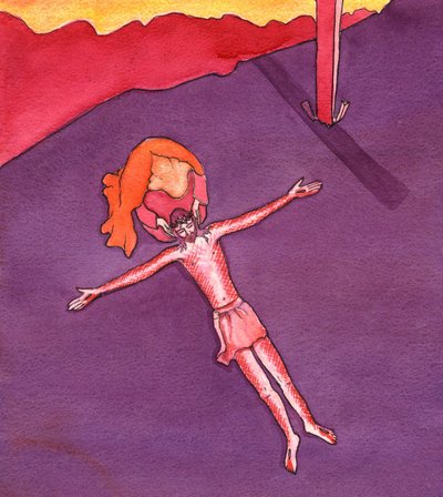 A Bem-Aventurada Virgem Maria estava com Cristo no final de Sua vida, 2001 (w - c no papel) de Elizabeth Wang
