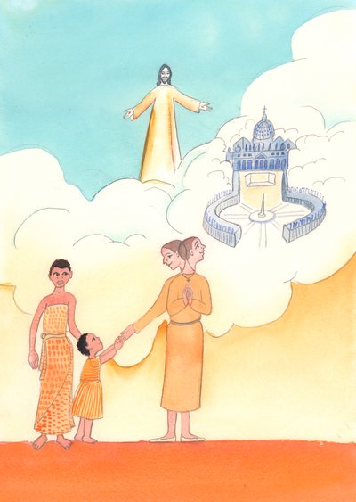 O modo de vida católico consiste em amor e obediência, 2003 (w - c no papel) de Elizabeth Wang