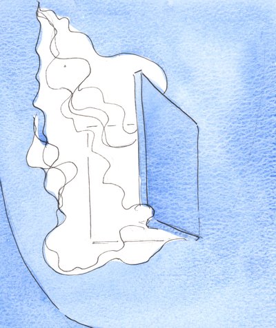 A Divindade foi mostrada como sendo o fogo ardente na própria entrada para a vida eterna, na &39;porta&39; para a glória, 2003 (w - c no papel) de Elizabeth Wang
