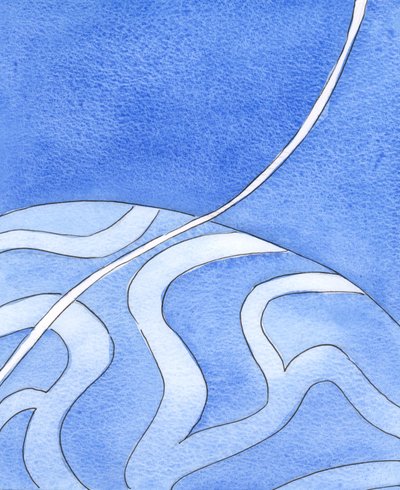 O Senhor me mostrou os horizontes longínquos e muitos dos outros caminhos que as pessoas percorrem em esforços para chegar a Deus e ao Céu, 2003 (w - c no papel) de Elizabeth Wang