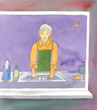 O Senhor quer que mantenhamos viva a esperança do Céu, 2004 (w - c no papel) de Elizabeth Wang