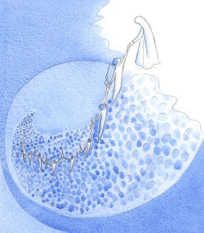 A chama do amor e da fé é mantida acesa por Cristo agindo em nós, levando-nos a dar esperança e consolo aos outros - ajudados pelas orações, aqui, de Santa Margarida Maria, 2002 (c - c no papel) de Elizabeth Wang