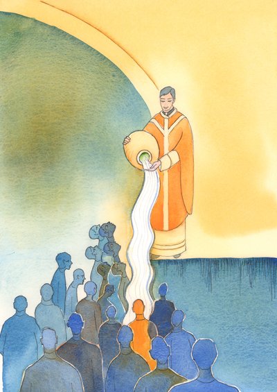 A tarefa principal de quem partilha o sacerdócio de Cristo é salvar as almas, lavá-las com o sangue precioso de Cristo, com o seu sacrifício e os seus sacramentos, 2002 (w - c no papel) de Elizabeth Wang