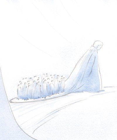 A alma que ama a Cristo atrai outras na sua esteira, no cumprimento da sua missão, no sacerdócio baptismal de todos os que amam e obedecem a Cristo., 2001 (w - c no papel) de Elizabeth Wang