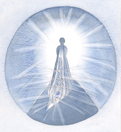A alma virtuosa é como uma noiva, cujo véu é cravejado com as &39;joias&39; de todas as virtudes., 2000 (w - c no papel) de Elizabeth Wang