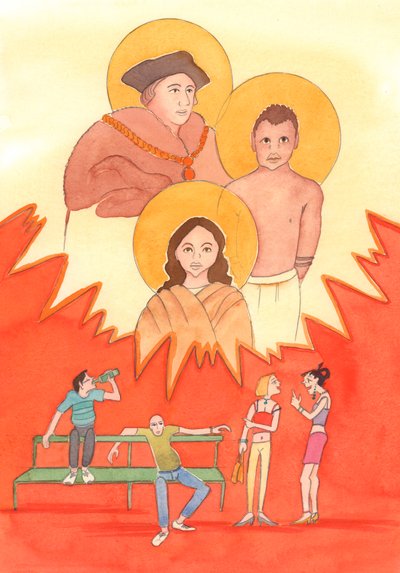 Existem mártires da verdade em todas as épocas, 2003 (w - c no papel) de Elizabeth Wang