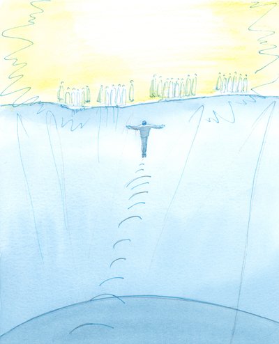 Milhares e milhares de Santos estão esperando para saudar cada alma feliz que voa rapidamente para o Céu, na morte, e cada alma feliz que sobe do Purgatório, purificado, para a luz do Céu, 2003 (w - co de Elizabeth Wang