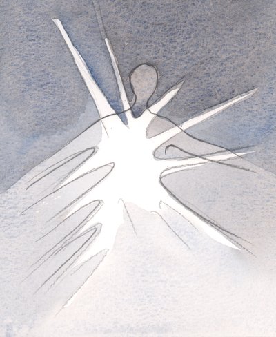 Por meio da entrega de uma alma, Deus age para o bem por meio dessa alma, derramando Sua graça e bênçãos., 2001 (w - c no papel) de Elizabeth Wang