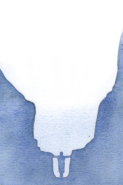 Descobrir a santidade de Deus é ver as profundezas de nosso egoísmo e perceber nossa necessidade de resgate e transformação pelo poder de Deus, 2000 (w - c no papel) de Elizabeth Wang