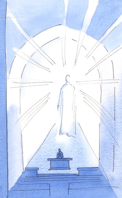 Ouvimos que "O Senhor Ressuscita os Pobres Para colocá-los na companhia de príncipes". Então Cristo, príncipe dos céus, estava entre nós, 2002 (w - c no papel) de Elizabeth Wang