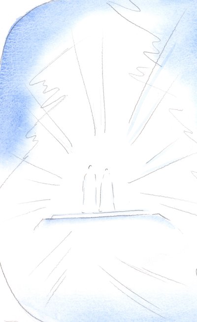 Temos razão em celebrar a Assunção de Nossa Senhora. Ela agora vive em Heaven&39;s Radiance, homenageada como Rainha ao lado de Cristo Rei, 2002 (w - c no papel) de Elizabeth Wang