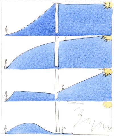 Temos uma escolha: escalar a montanha da santidade antes de morrer, e passar pela &39;cortina&39; na morte direto para o Céu, pela graça de Deus, 2002 (w - c no papel) de Elizabeth Wang