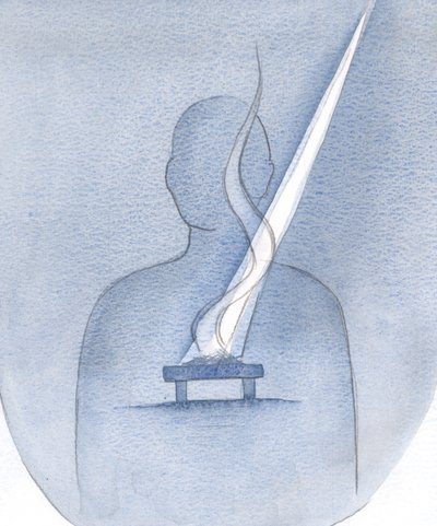 Preparamos nossos corações, para oferecer um santo sacrifício a Deus em oração, fazendo penitência por nossos pecados, 2000 (w - c no papel) de Elizabeth Wang