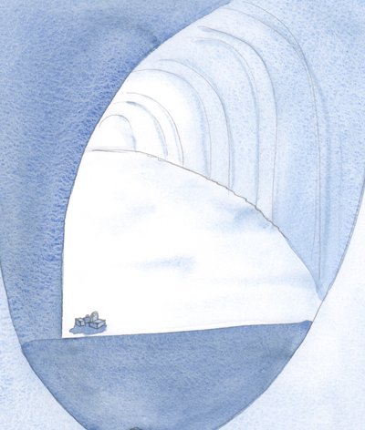 Que espaço vasto - por assim dizer - é a alma que foi preparada por Deus. Quando as necessidades pessoais são pequenas, milhares podem abrigar., 2001 (w - c no papel) de Elizabeth Wang