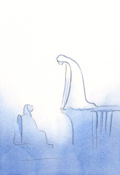 Quando peço a ajuda de Nossa Senhora, ela me ouve, 2002 (w - c no papel) de Elizabeth Wang