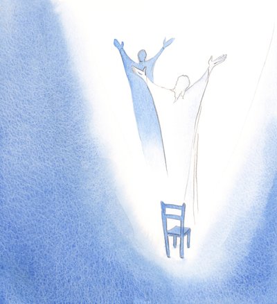 Quando eu disse: "Jesus é meu louvor", Cristo me levantou de alegria, 2000 (w - c no papel) de Elizabeth Wang