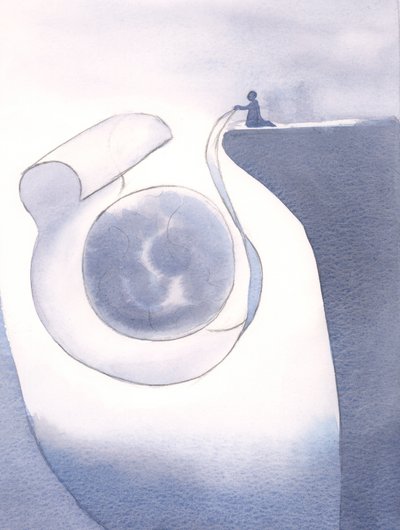 Quando oramos em nome de Cristo, nossa oração pode envolver o mundo inteiro, 2000 (w - c no papel) de Elizabeth Wang