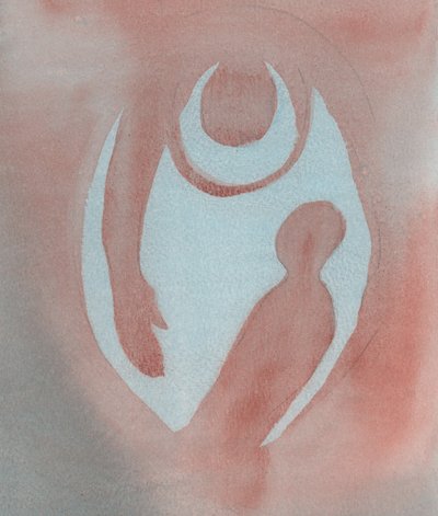 Sempre que nos arrependemos de nossos pecados, Deus Pai nos abraça em um rápido movimento de perdão, 2001 (w - c no papel) de Elizabeth Wang