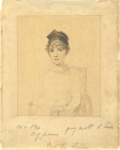 Harriet Trumbull (Filha do Governador Jonathan Trumbull, Jr.; esposa de Benjamin Silliman do Colégio Yale) de Elkanah Tisdale