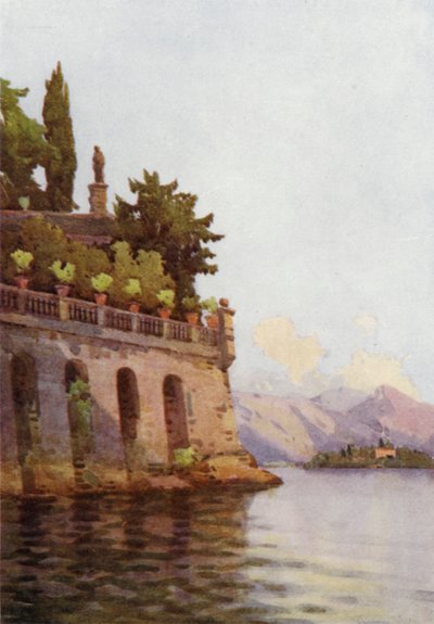 A Terrace Wall, Lago Maggiore (cor litho) de Ella Du Cane
