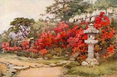 Azaleas, Awata (cor litho) de Ella Du Cane