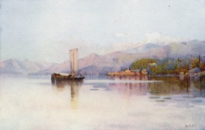 Bellagio, Lago de Como (lito colorido) de Ella Du Cane