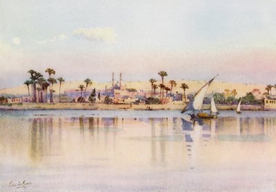 Cairo e a Cidadela de Gizé (cor litho) de Ella Du Cane